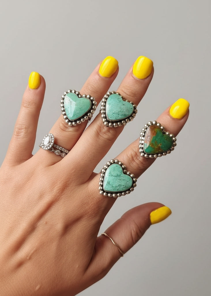 Sadler Turquoise Heart Ring - Wooten's