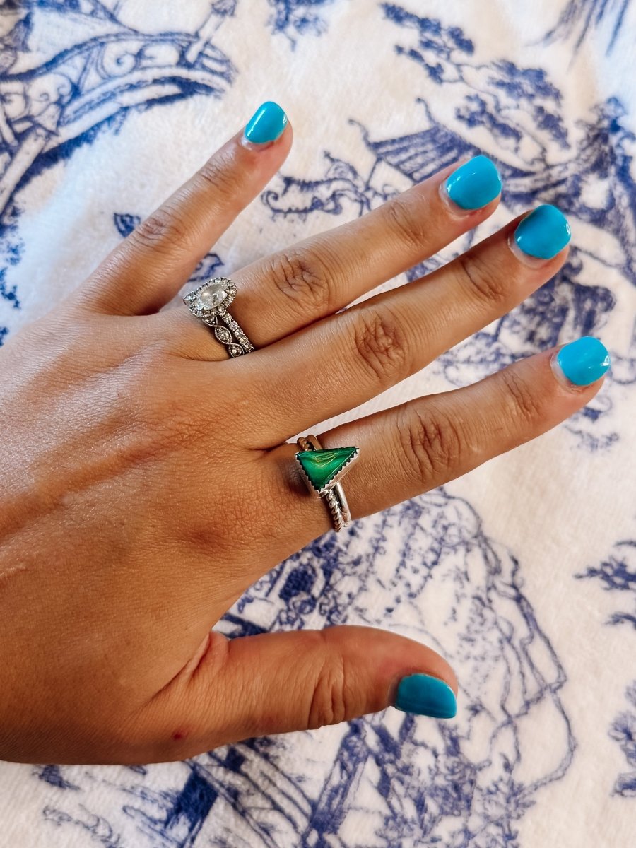 Sanger Malachite Ring - ring - Horseshoe J & Co.