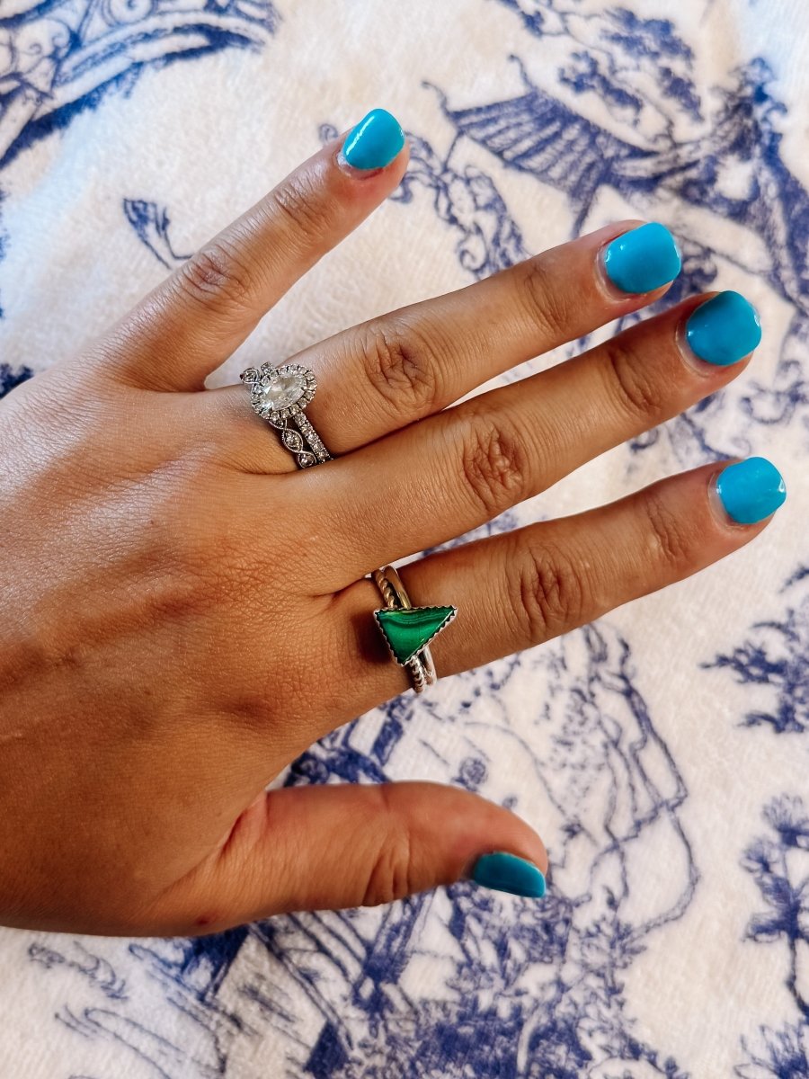 Sanger Malachite Ring - ring - Horseshoe J & Co.