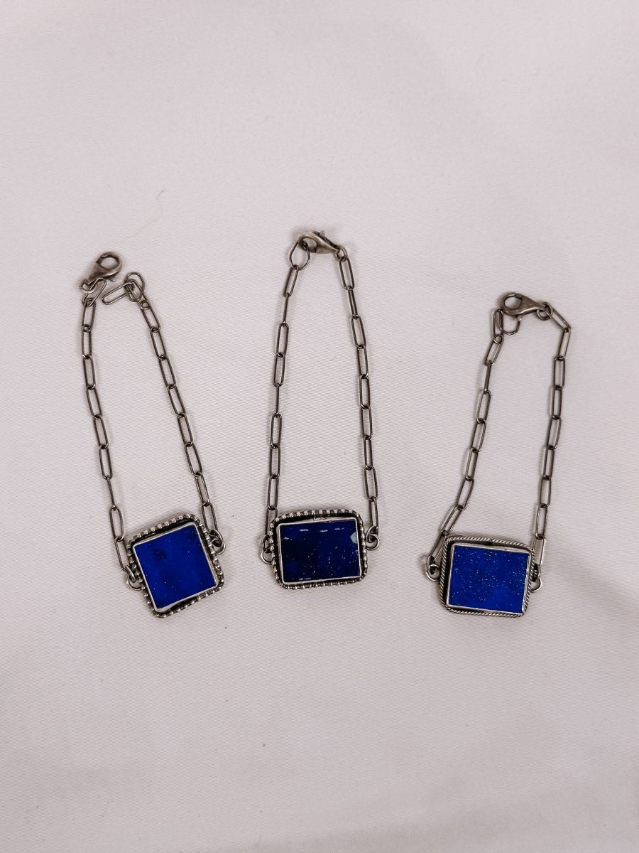 Savoy Blue Lapis Link Bracelet - Wooten's