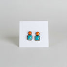 Seadrift Orange Spiny + Turquoise Earrings - Wooten's