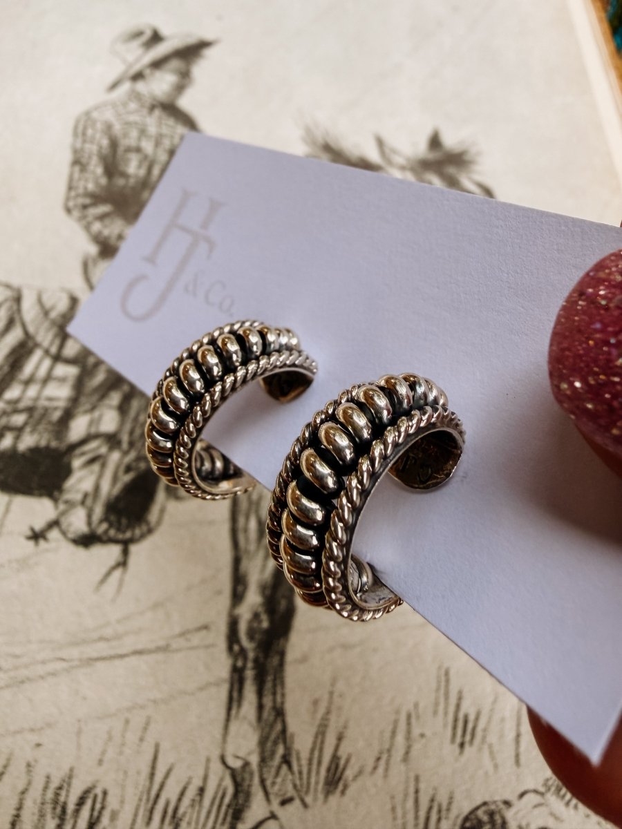Silver Arroyo Hoop Earrings - Horseshoe J & Co.