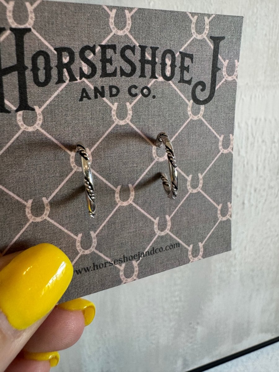 Sinclair Silver Hoops - Horseshoe J & Co.