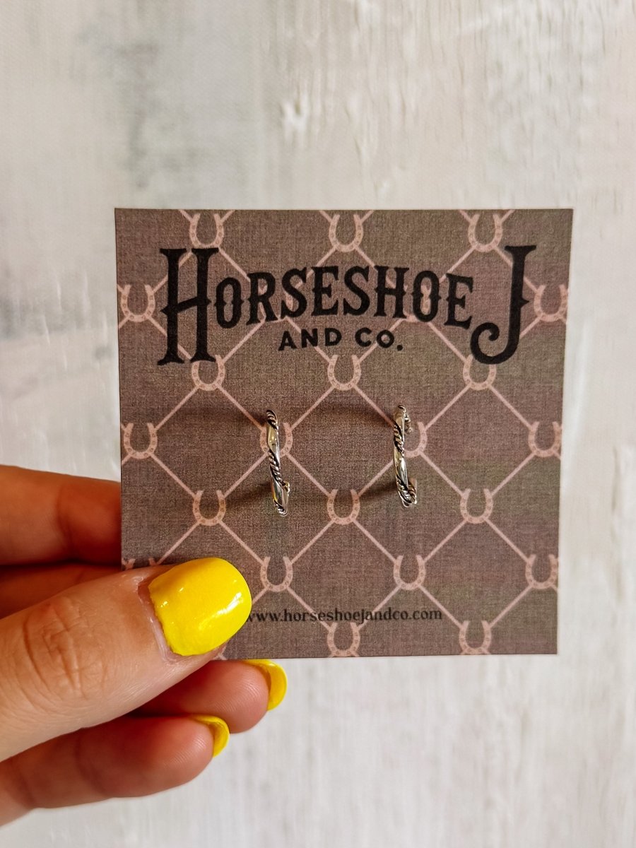 Sinclair Silver Hoops - Horseshoe J & Co.