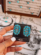 Snook Turquoise Cluster Earrings - Horseshoe J & Co.