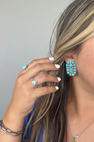 Snook Turquoise Cluster Earrings - Wooten's
