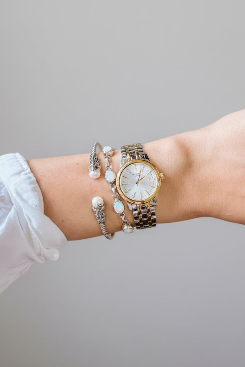 Spiffy Pearl Cable Bracelet - Wooten's