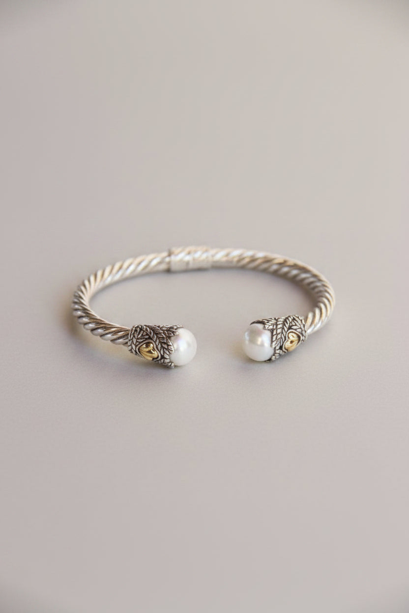 Spiffy Pearl Cable Bracelet - Wooten's