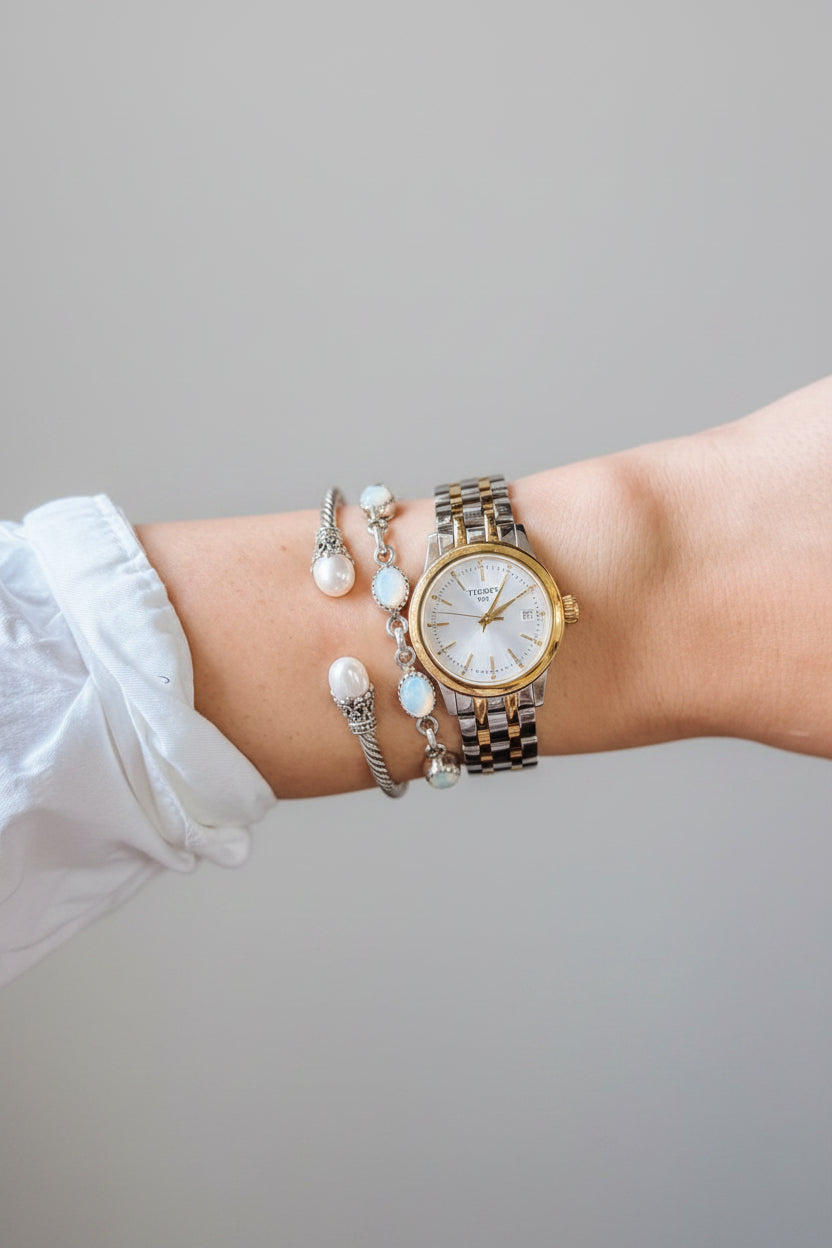 Spiffy Pearl Cable Bracelet - Wooten's