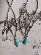 Sterling silver pearl + turquoise toggle Necklace - Horseshoe J & Co.