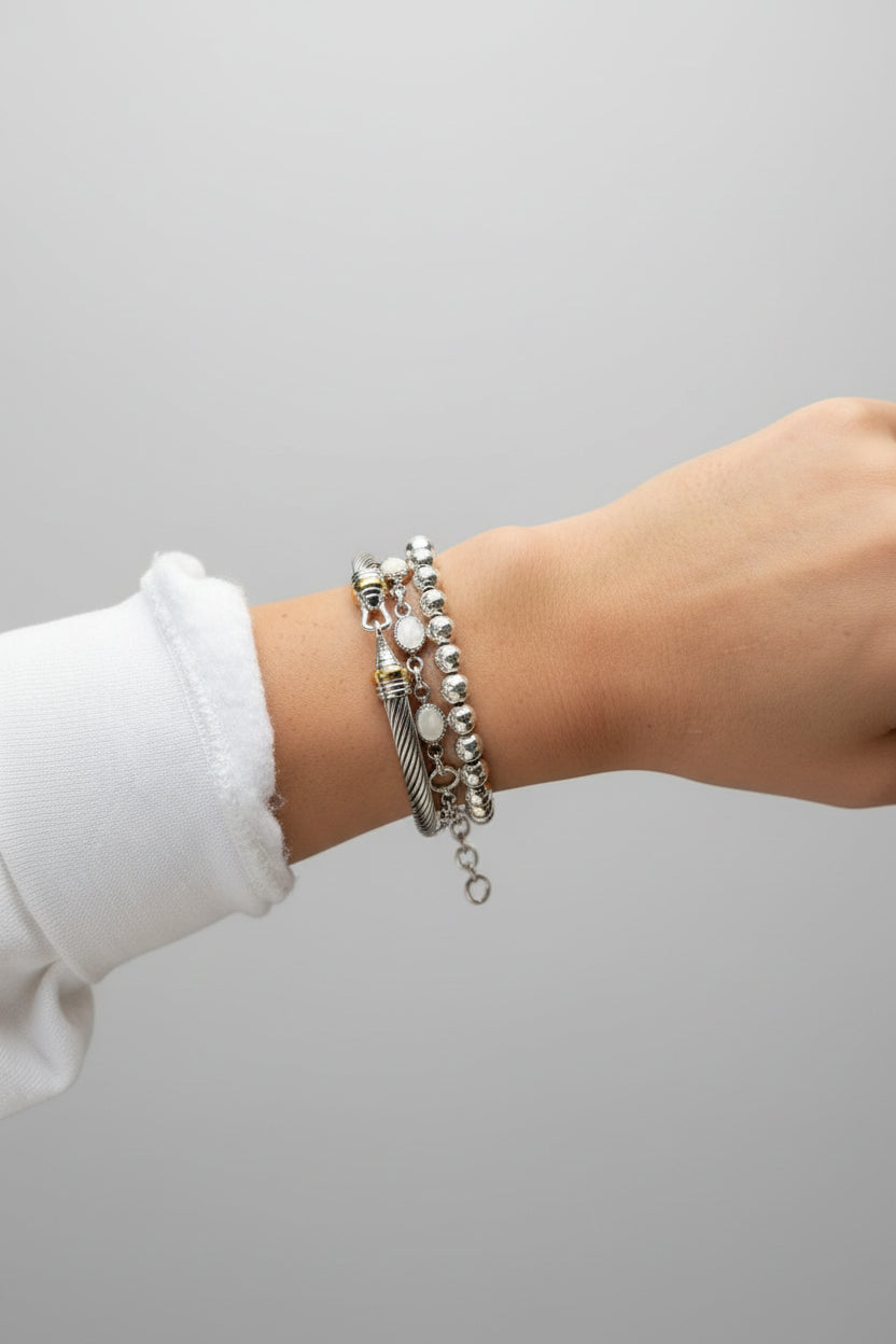 Sterling Silver Stretch Bracelets - bracelet - Wooten's