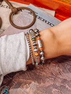 Stinnett Navajo Pearl & Stone Bracelets + Earrings Set - Horseshoe J & Co.