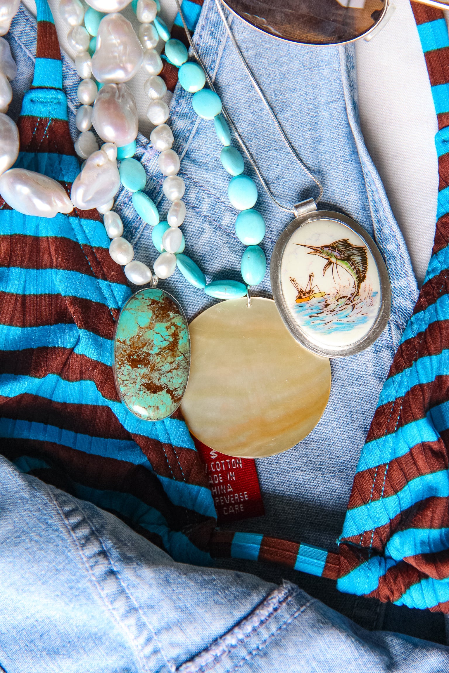 Stuart Sailfish Stone Necklace - Wooten's