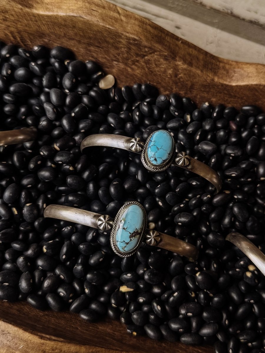 Tahoka Cuff - Golden Hills/Kingman Turquoise/Palomino - Wooten's
