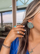 The Pine Turquoise Cluster Earrings - Horseshoe J & Co.