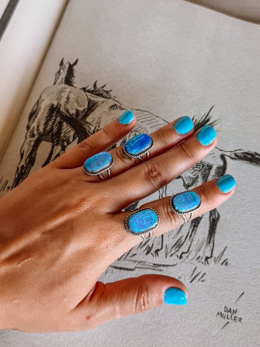 Thompson Blue Opal Ring - ring - Horseshoe J & Co.