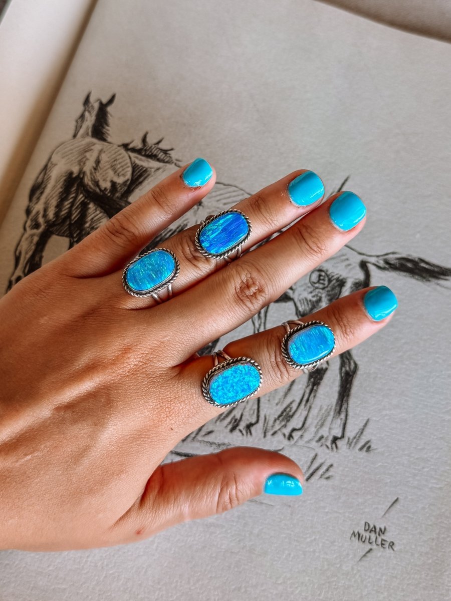 Thompson Blue Opal Ring - ring - Horseshoe J & Co.
