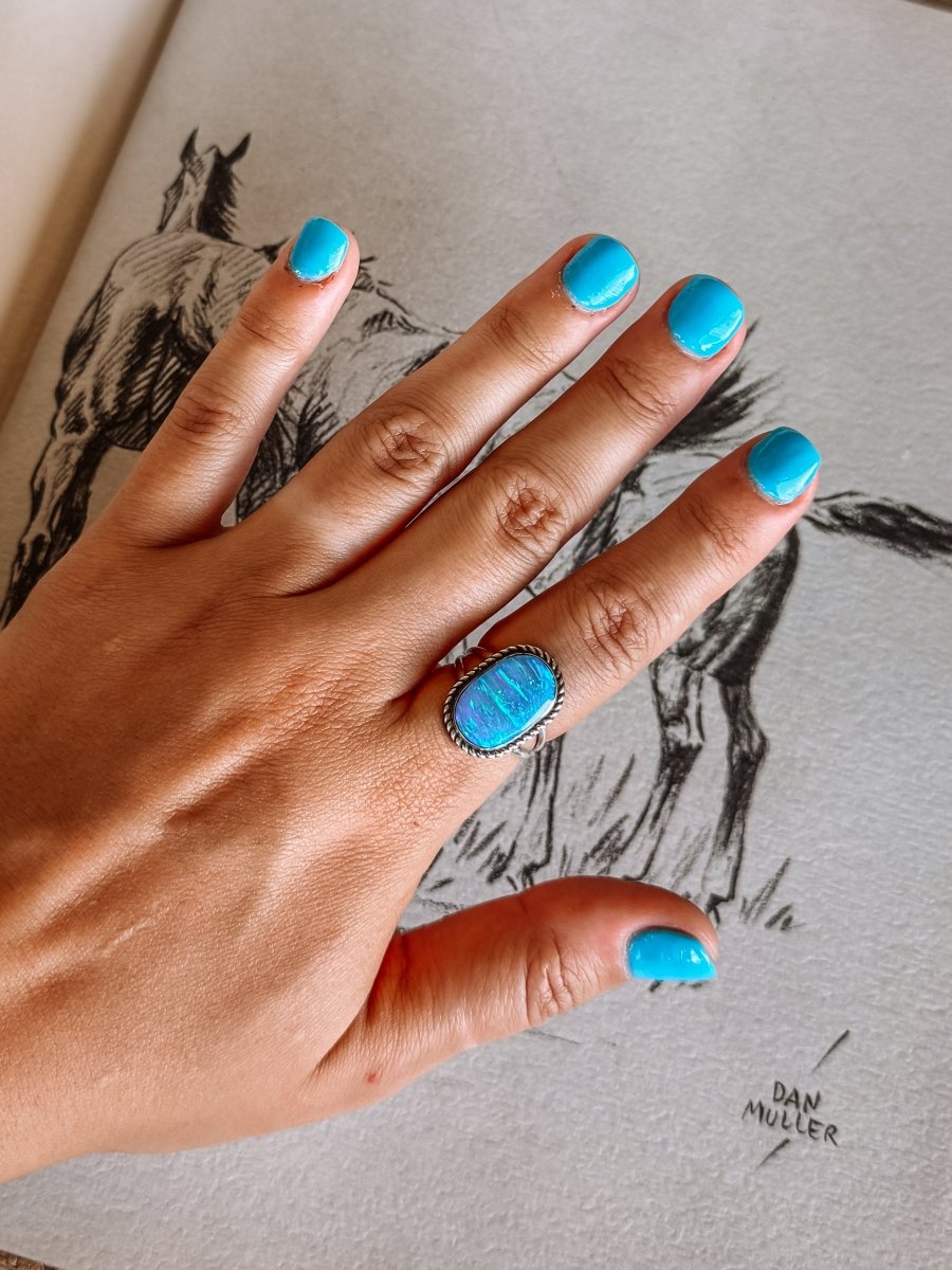 Thompson Blue Opal Ring - ring - Horseshoe J & Co.