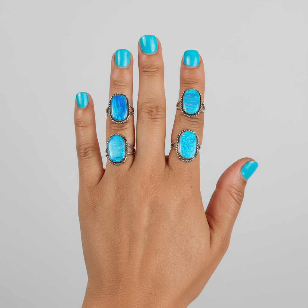Thompson Blue Opal Ring - ring - Wooten's
