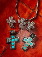 Topock Silver Cross Necklace Pendant - Horseshoe J & Co.
