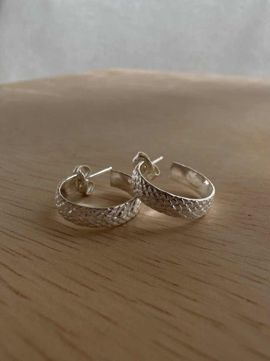 Troy Snake Print Hoop Earrings - Horseshoe J & Co.