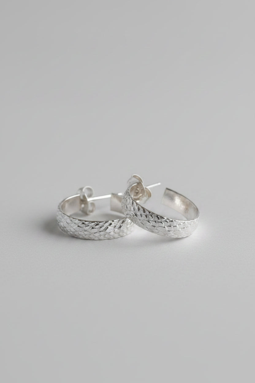 Troy Snake Print Hoop Earrings - Wooten's