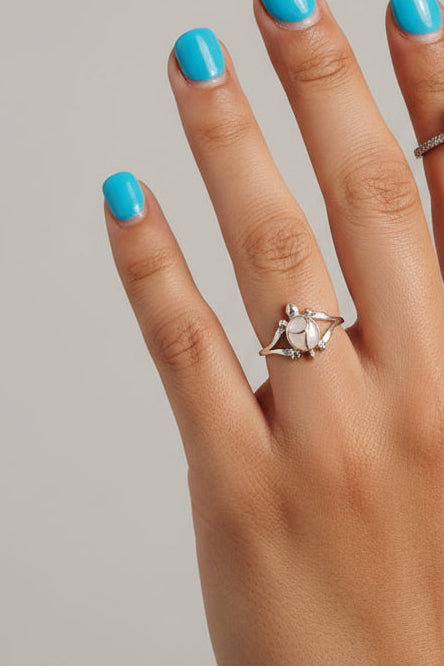 Turtle Mother of Pearl Ring - ring - Wooten's