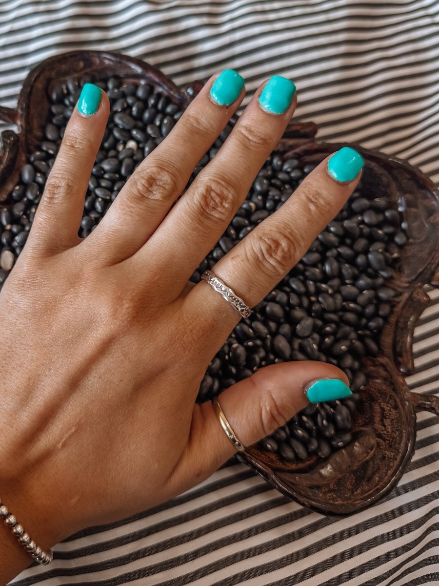 Unchained Silver Stamped Ring - Horseshoe J & Co.