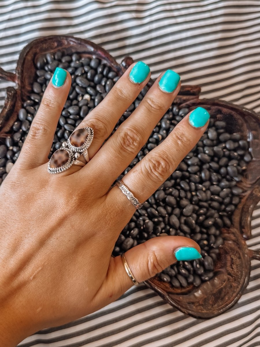 Unchained Silver Stamped Ring - Horseshoe J & Co.