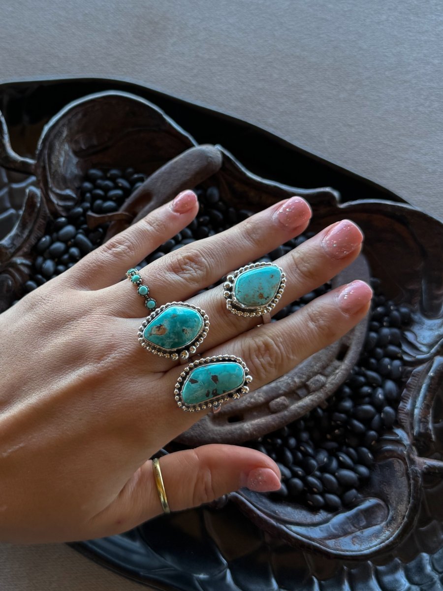 Unwound Turquoise Adjustable Ring - Horseshoe J & Co.