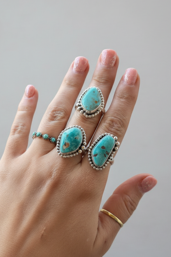 Unwound Turquoise Adjustable Ring - Wooten's
