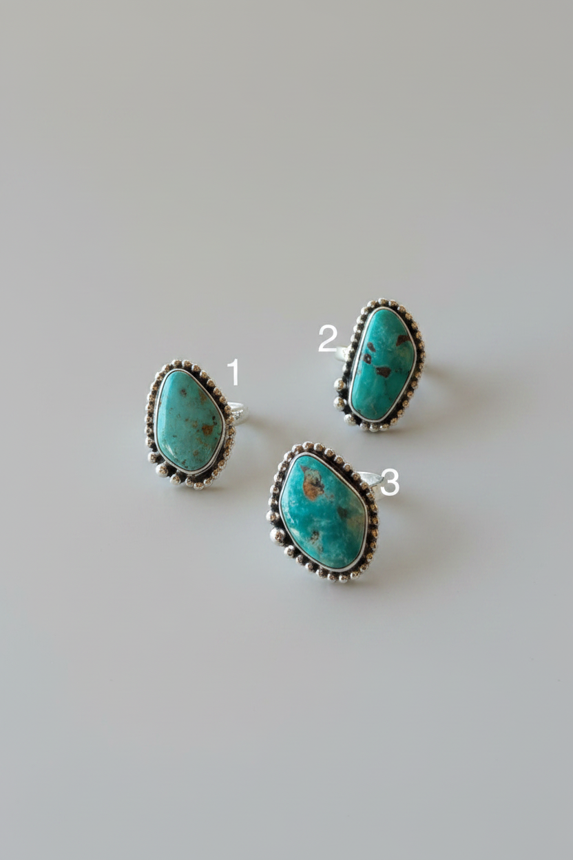 Unwound Turquoise Adjustable Ring - Wooten's