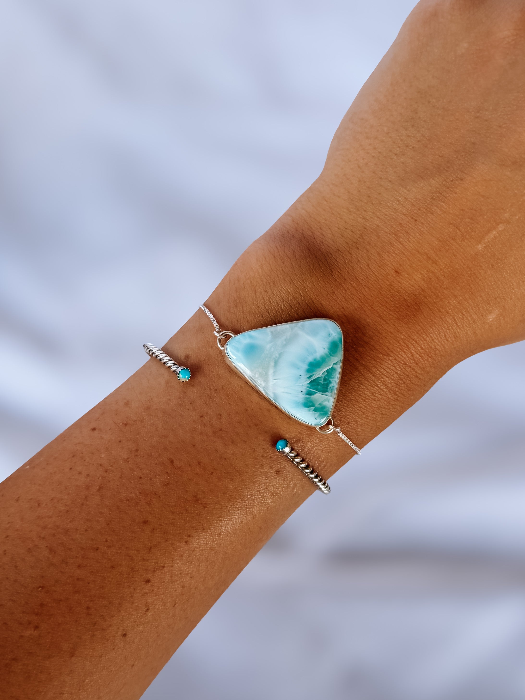 Venice Adjustable Larimar Bracelet - Wooten's