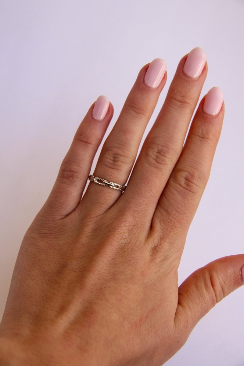 Wagner Square Link Ring - Horseshoe J & Co.