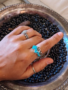 Wave Turquoise Stone Ring - Horseshoe J & Co.