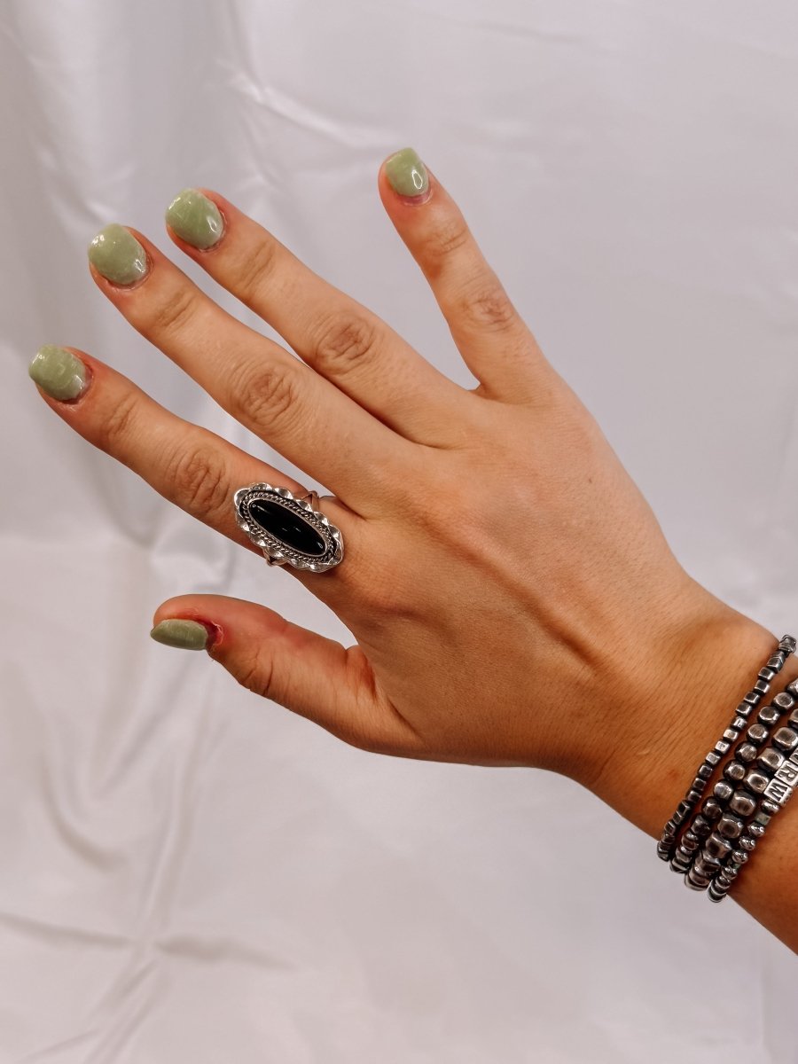 Waverly Black Onyx Ring - Horseshoe J & Co.