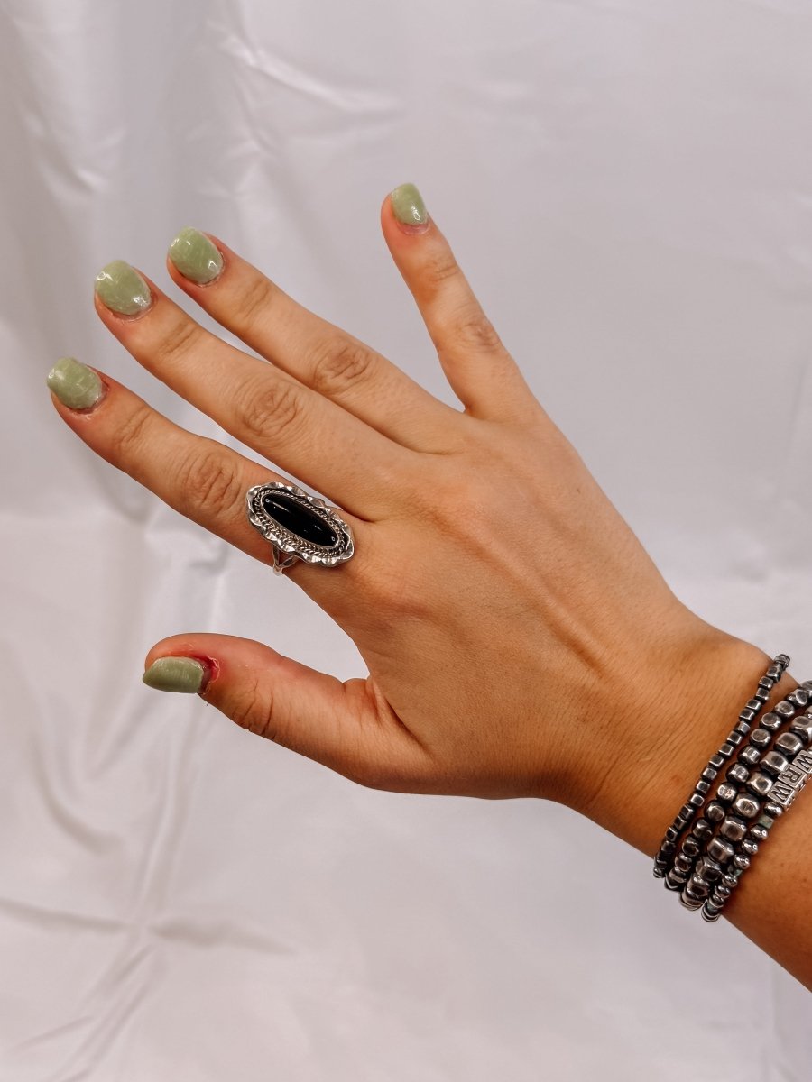 Waverly Black Onyx Ring - Horseshoe J & Co.