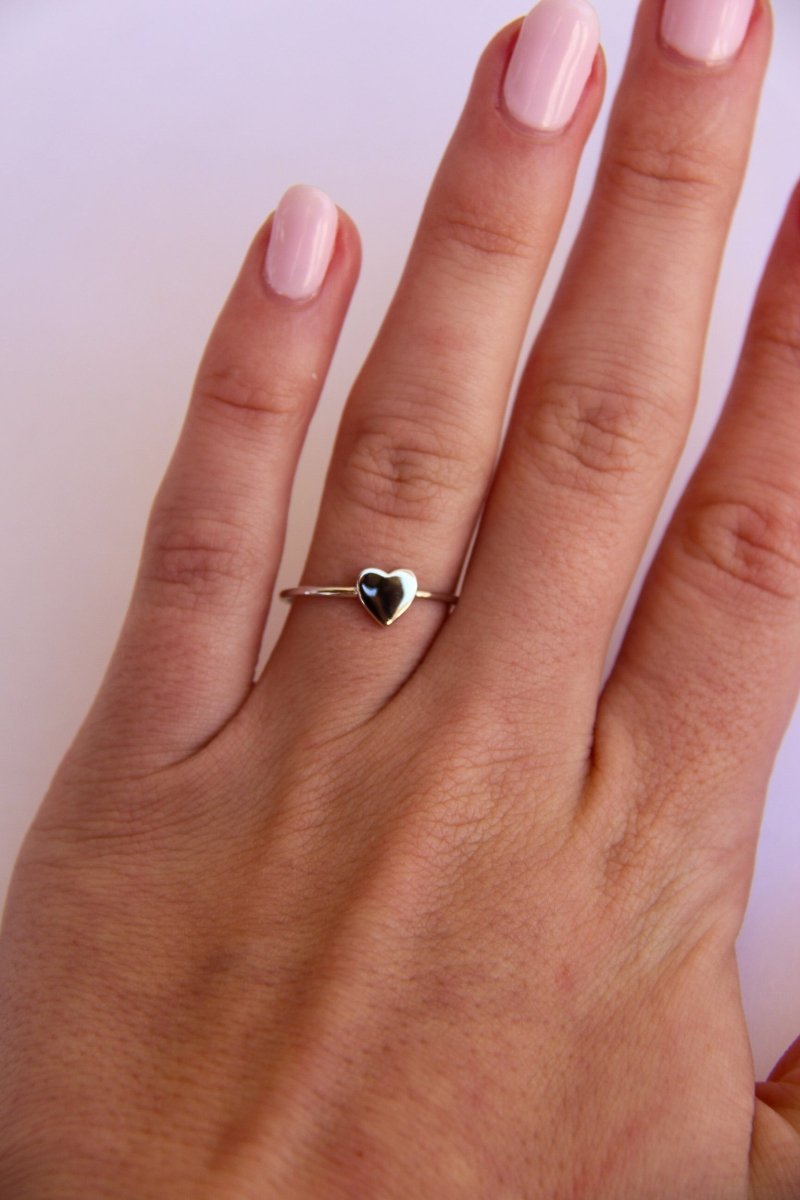Westby Silver Heart Ring - Horseshoe J & Co.