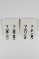 White Buffalo & Turquoise Earrings - Wooten's