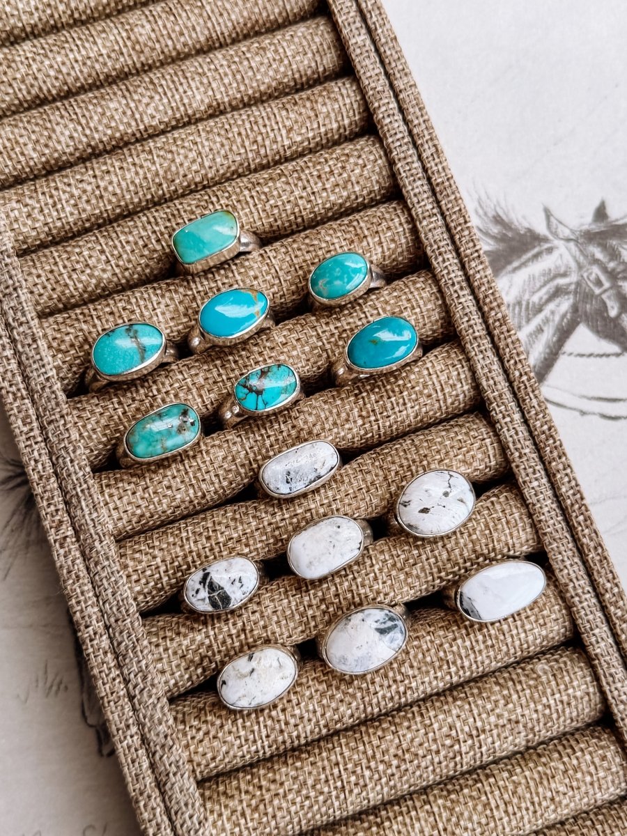Wild Ember White Buffalo Ring - Horseshoe J & Co.