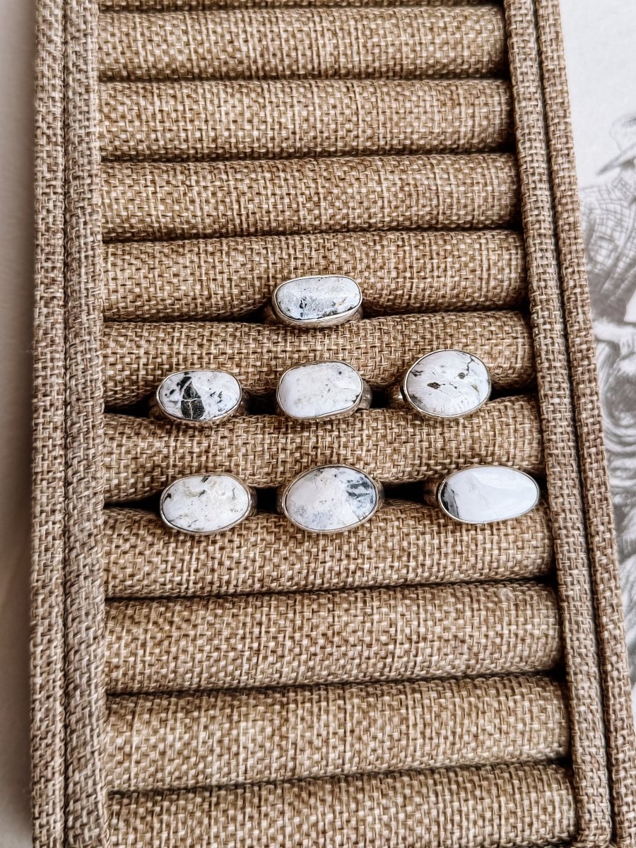 Wild Ember White Buffalo Ring - Horseshoe J & Co.