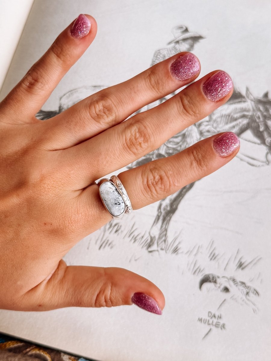 Wild Ember White Buffalo Ring - Horseshoe J & Co.