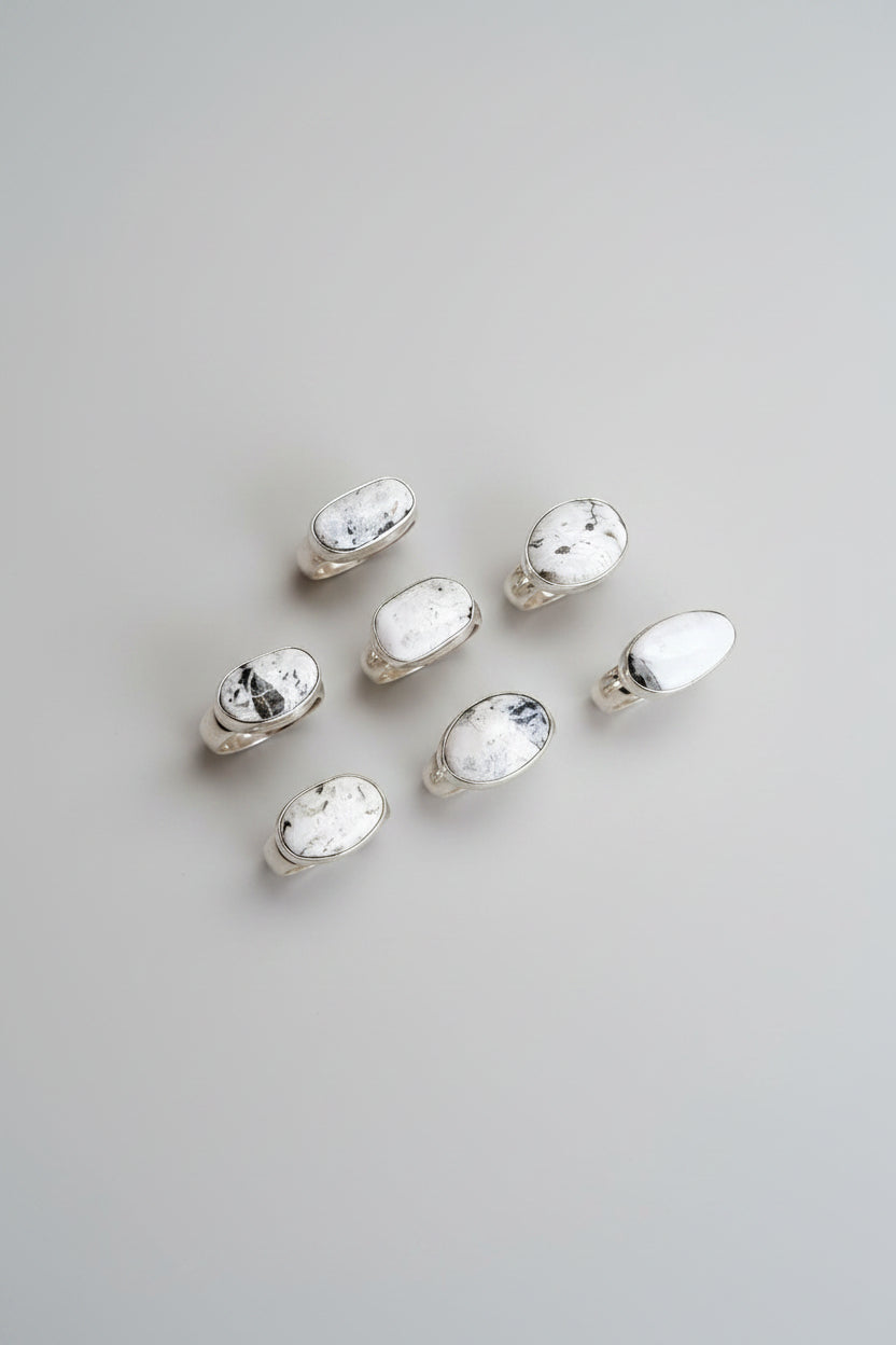 Wild Ember White Buffalo Ring - Wooten's