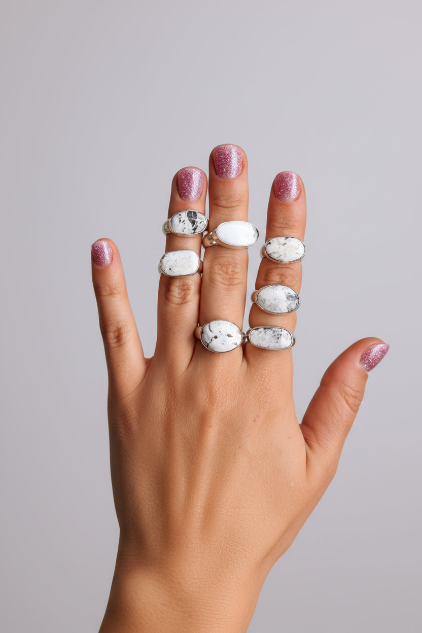 Wild Ember White Buffalo Ring - Wooten's