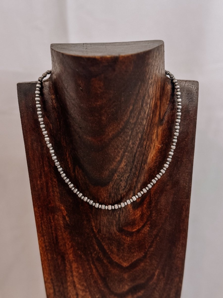 Wilson Textured Sterling Silver Pearl Necklace - Wooten's