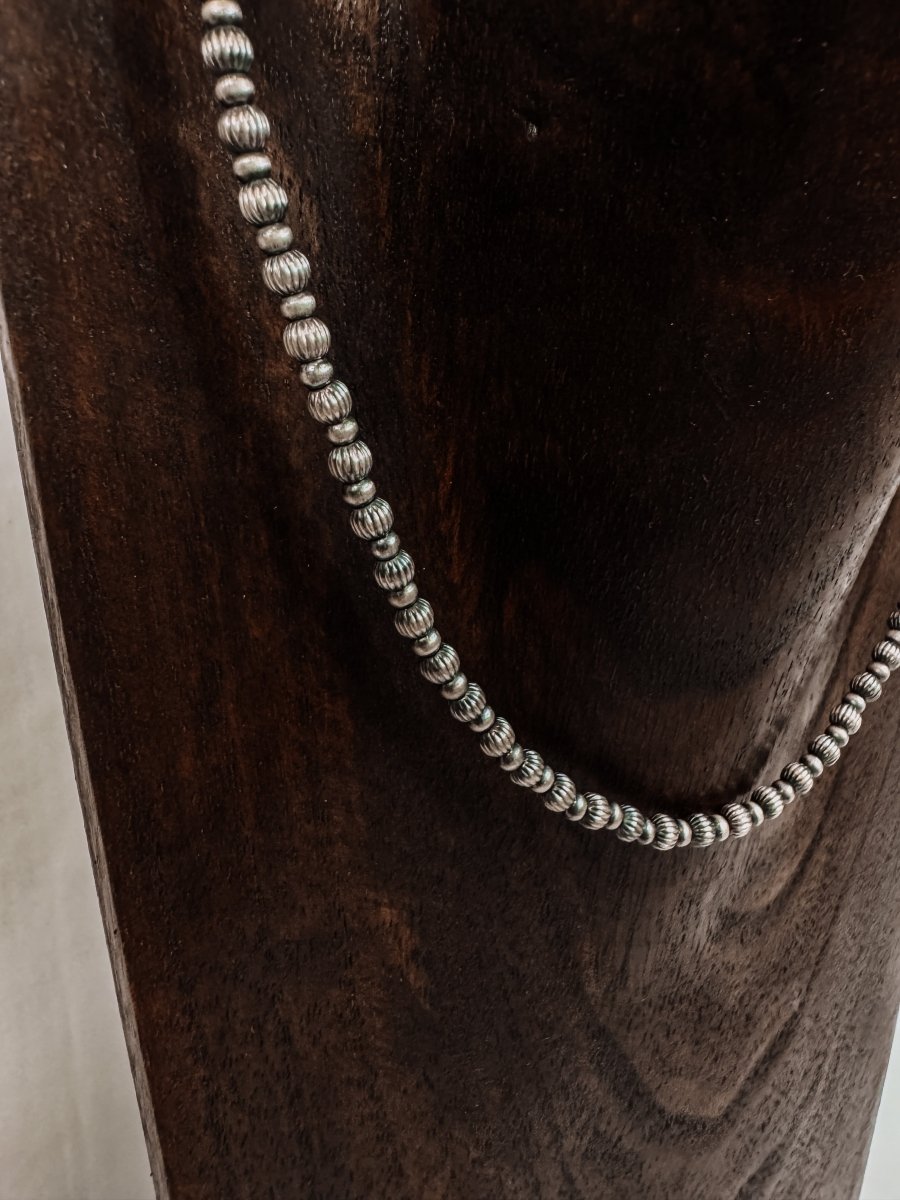 Wilson Textured Sterling Silver Pearl Necklace - Wooten's