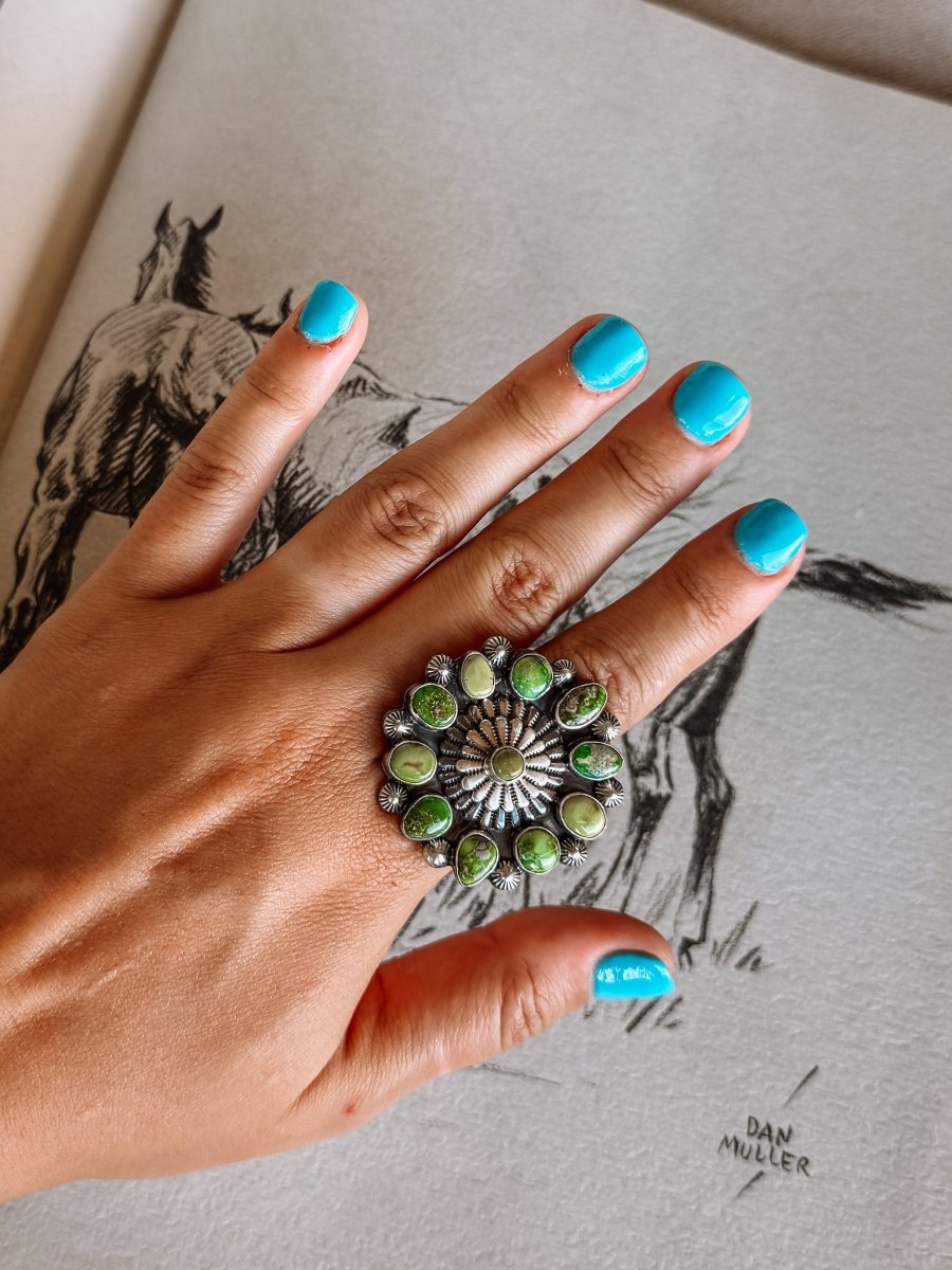 Windom Sonoran Gold Turquoise Ring - ring - Horseshoe J & Co.