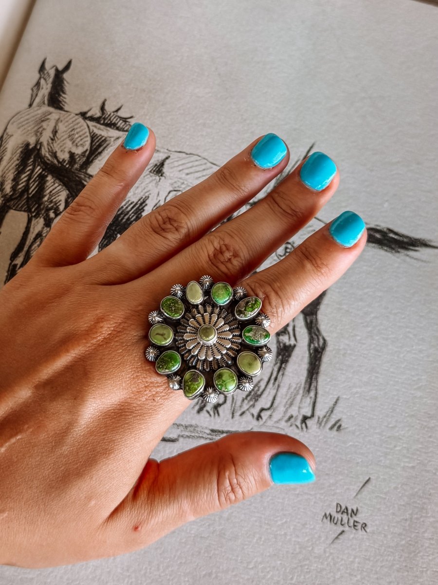 Windom Sonoran Gold Turquoise Ring - ring - Horseshoe J & Co.