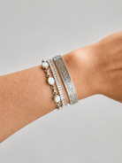 Winnie Silver Patterned Cuff - Wooten's