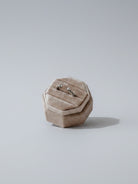 Wooten & Co. Nazareth adjustable sterling silver twist ring with mother of pearl stones in a velvet ring box